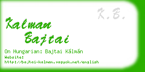 kalman bajtai business card